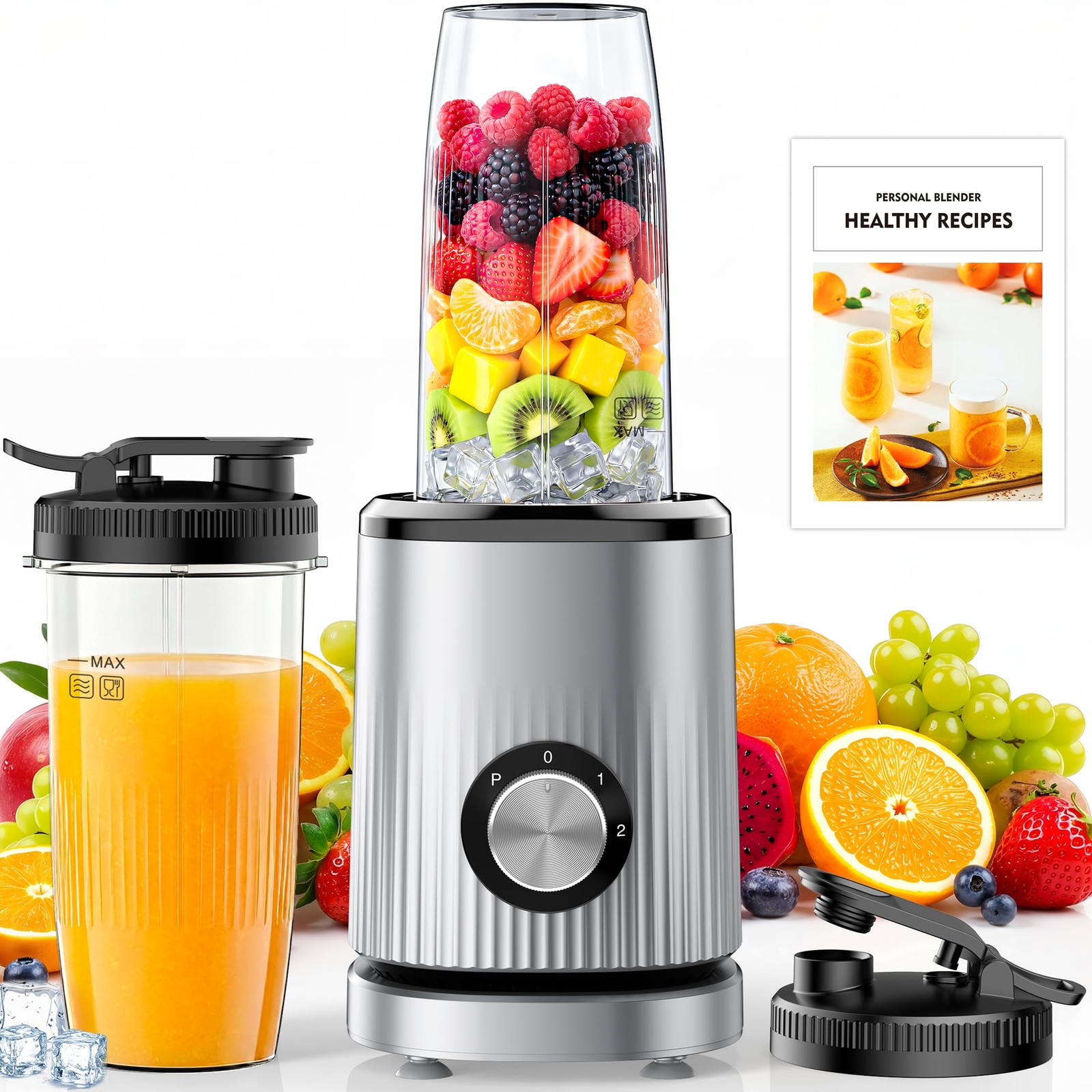 Personal Blender for Smoothies 2*24oz ToGo Cups, Adjustable Speed