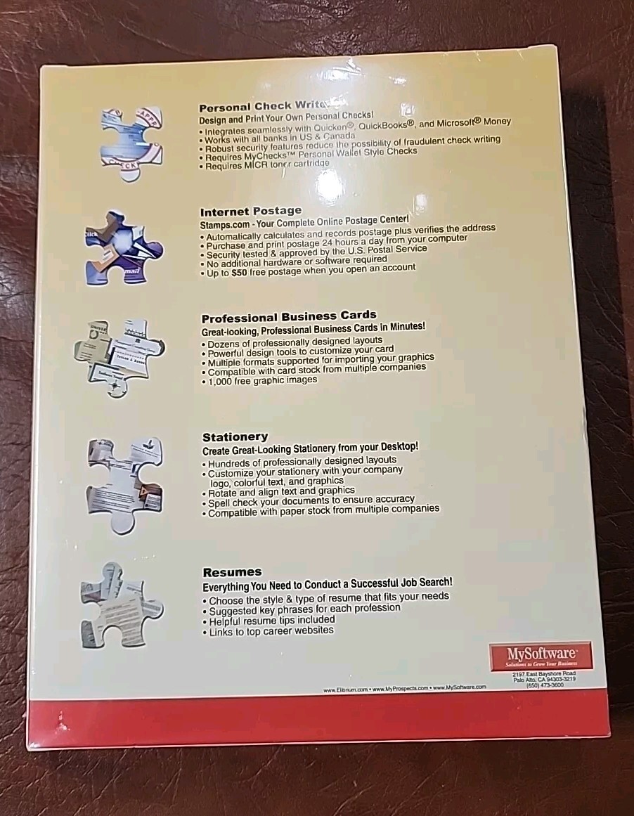 2000 MyPersonal Organization Suite 5 Creative Solutions PC CD-ROM Windows 95 New