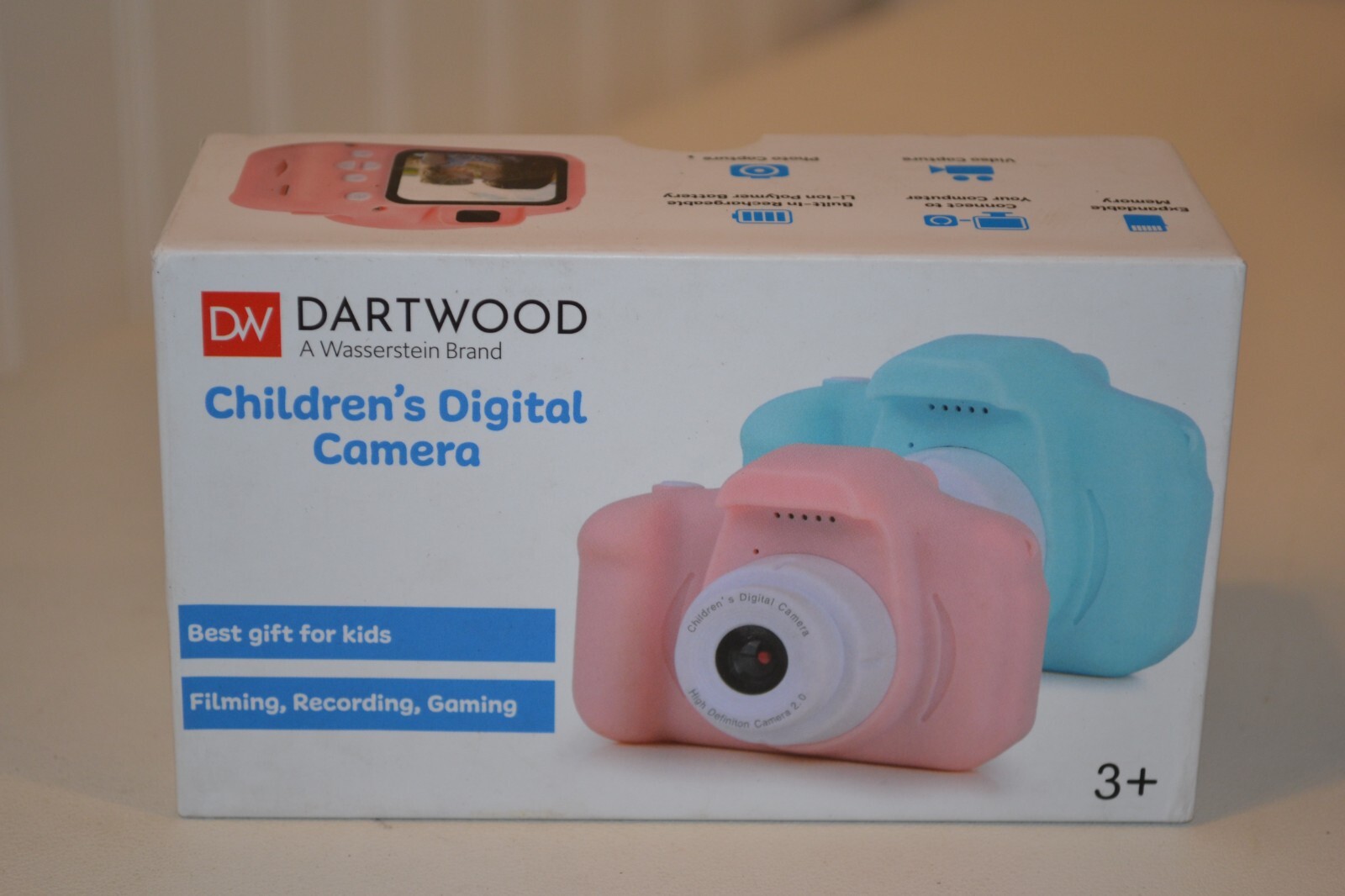 Dartwood 1080p Kids Digital Camera Color Display Screen 32GB w/ SD Card - BLUE