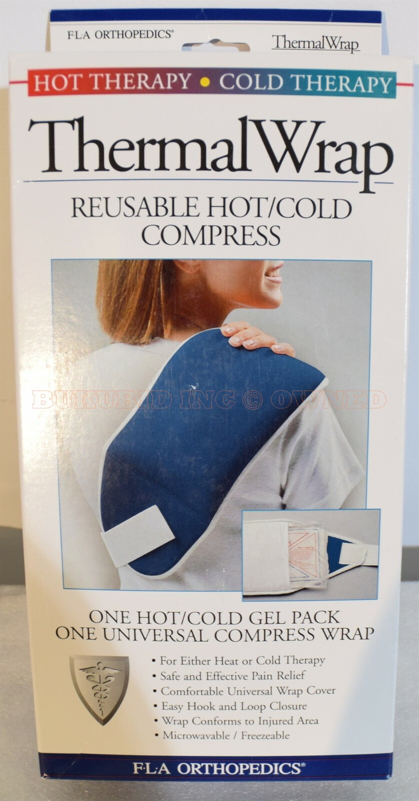 ThermalWrap FLA 53-121 Reusable Hot & Cold Compress 6"x10" Universal Back Wrap