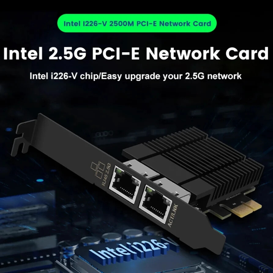 Intel 2.5G PCI-E Network card 1*RJ45 2*RJ45 i226-V 4*RJ45 i225-V B3 NAS Firewall