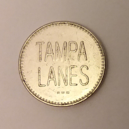 Tampa Lanes Tampa, FL Arcade Game Token 22mm
