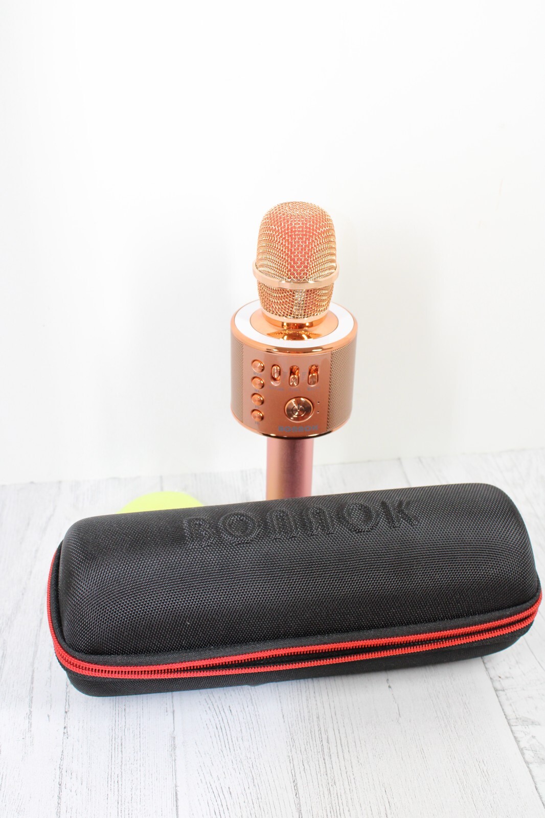 Bonaok Pink Karaoke Portable Wireless Microphone Needs Batteries