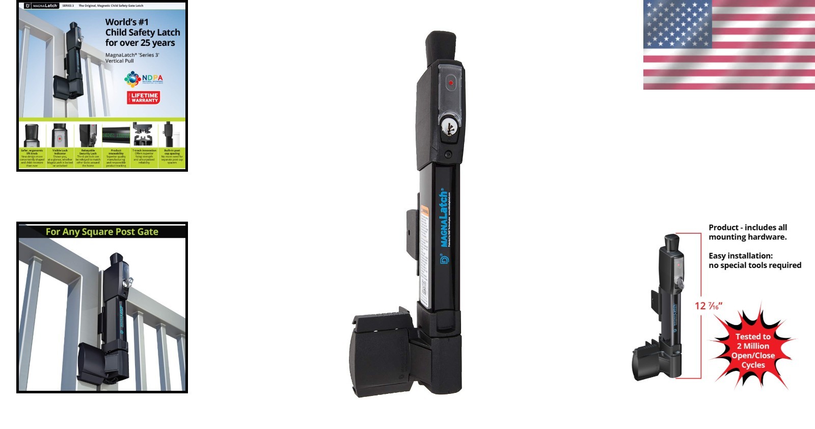 Professional-Grade Magnetic Gate Latch