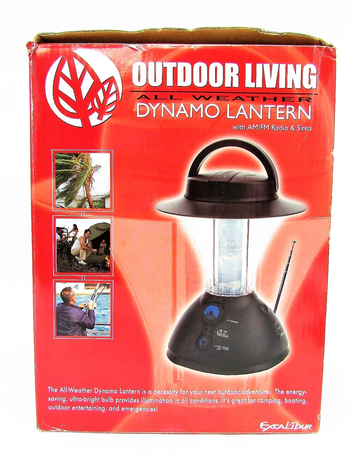 All Weather Emergency Dynamo Lantern AM/FM Radio & Siren Camping Excalibur H700A