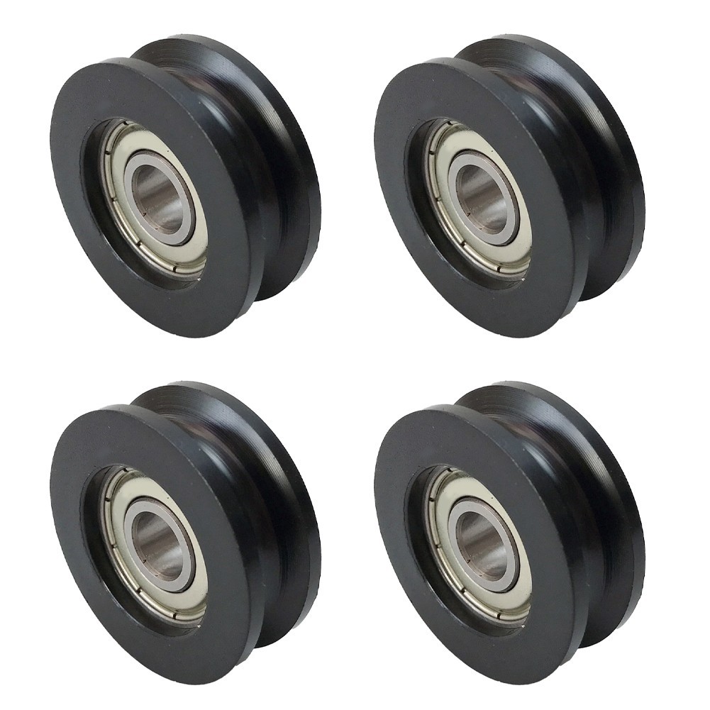 Set of 4 Nylon Pulleys 33 6mm with 608ZZ Bearings for Gym For Cable Equipment