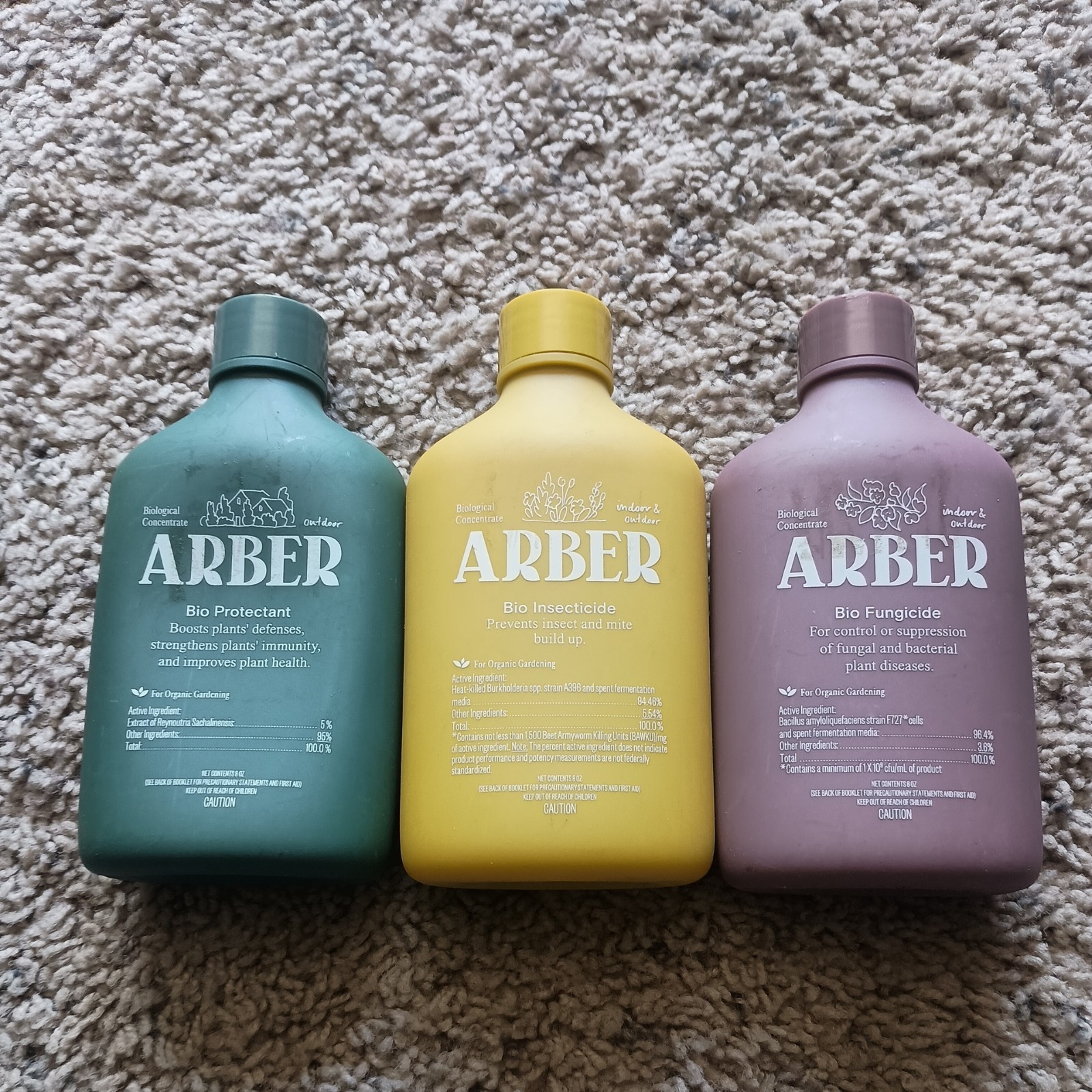 Arber Bio Fungicide Bio Protectant Bio Insecticide  Concentrate, 3 Bottles
