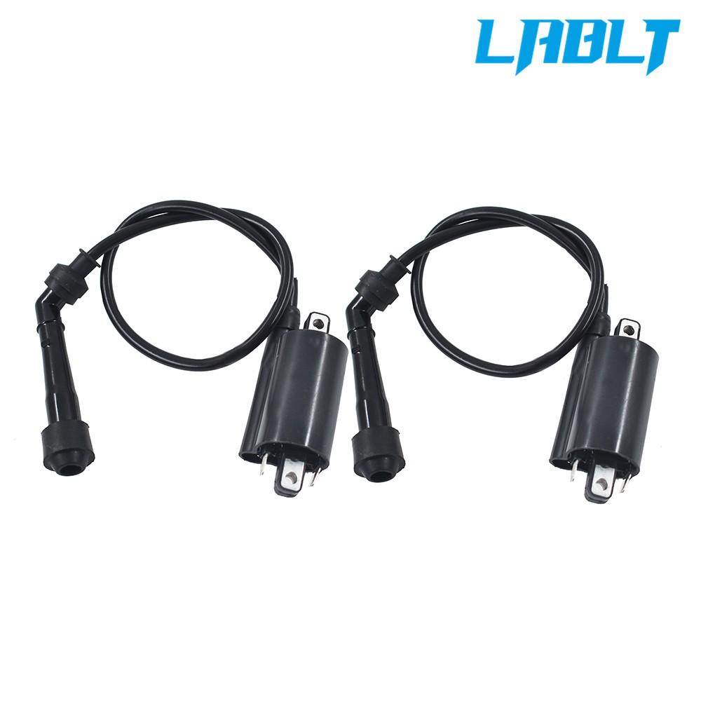 LABLT Set Of 2 Ignition Coils Fit For Kawasaki EX500 NINJA 500 500R 1987-2009