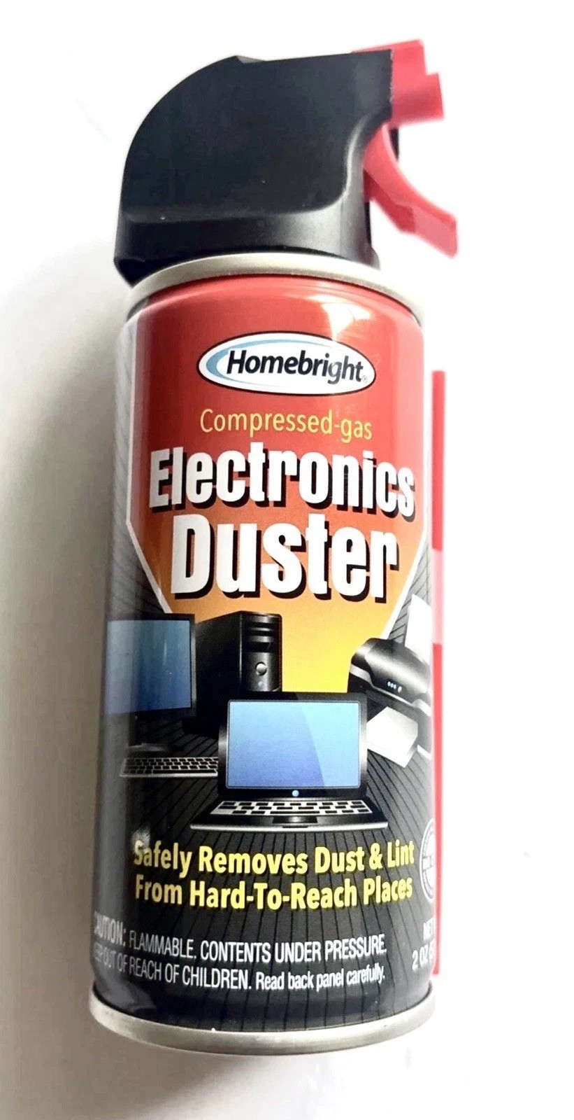 New HOMEBRIGHT Compressed Gas Electronics Air Duster 2oz VS