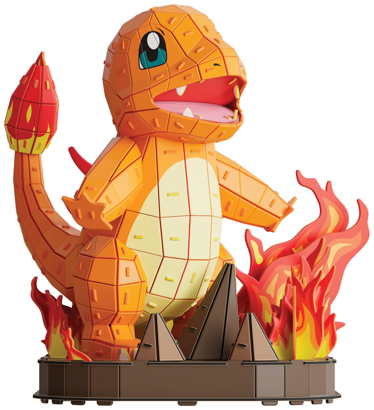 4D Build, Pokémon Charmander 3D Model Kit, One Size, Multicolor
