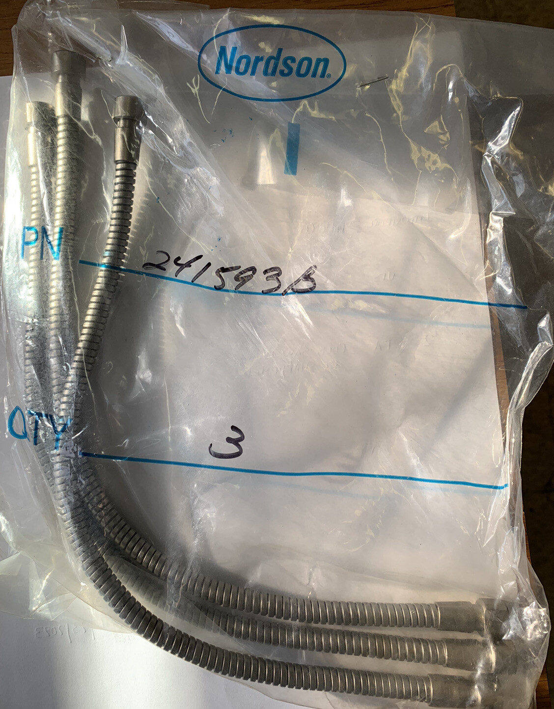 Nordson Model H-21A  Part # 241 593B Metal Conduit Electrical Cordset and wiring