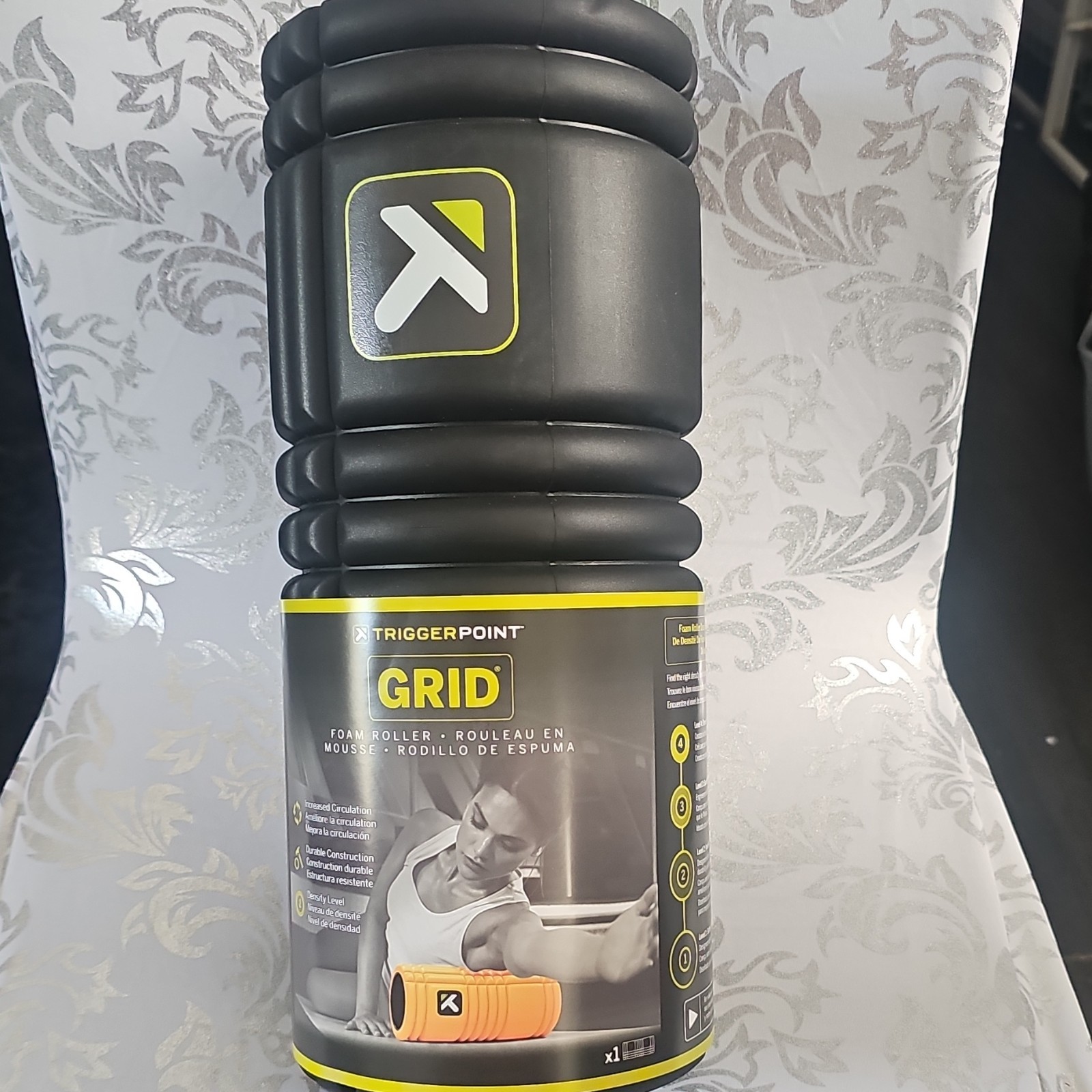 TriggerPoint GRID Foam Roller Black Durable Construction Foam 1pc