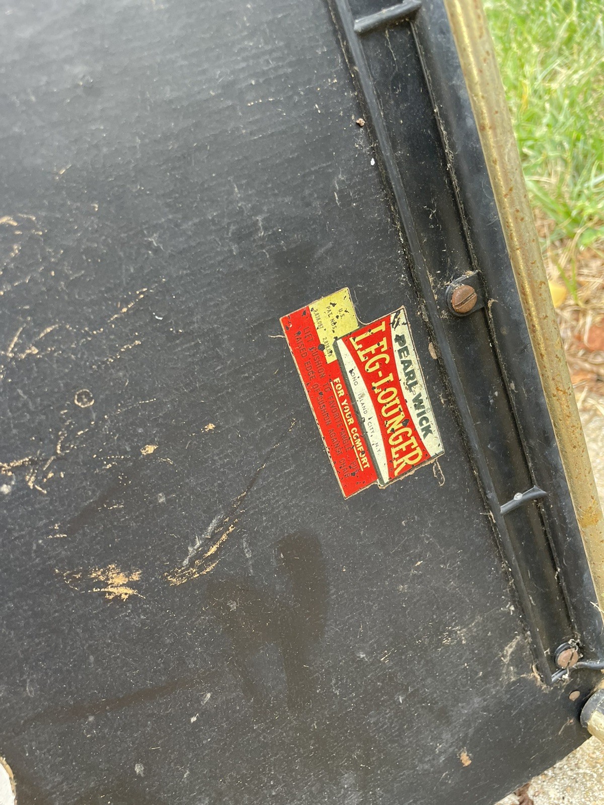 Vintage Brown Pearl Wick Leg Lounger Ottoman Adjustable MCM
