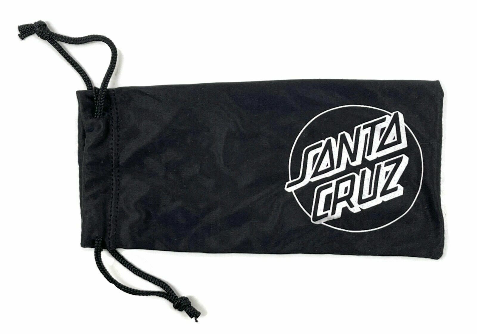 Santa Cruz Skateboards SC Dot Logo Sunglass Soft Drawstring Bag Pouch - Black