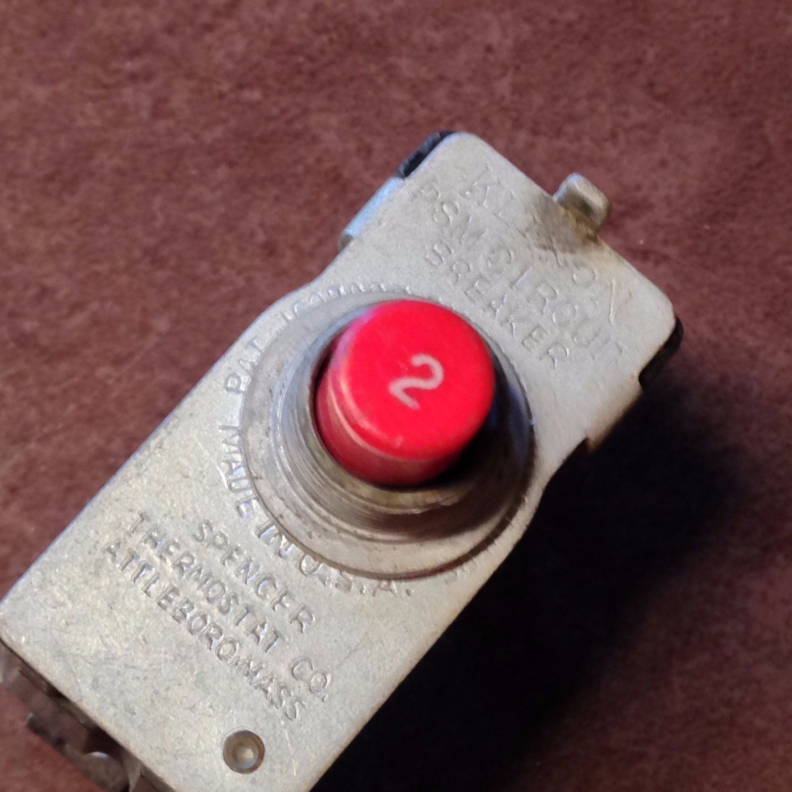 Klixon 2 Amp Circuit Breaker PSM-2A