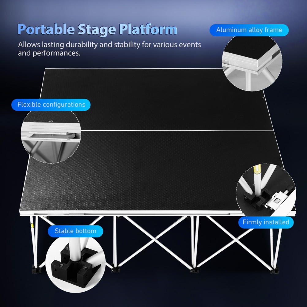 Portable Stage Platform 4x4 Foldable Small Stage Platform 48 L*16H Folding
