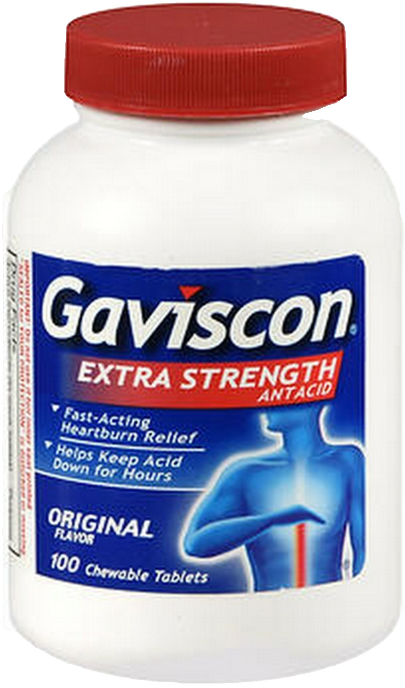 Gaviscon EXTRA Strength ORIGINAL Chewable Antacid Tablets 100ct ^^