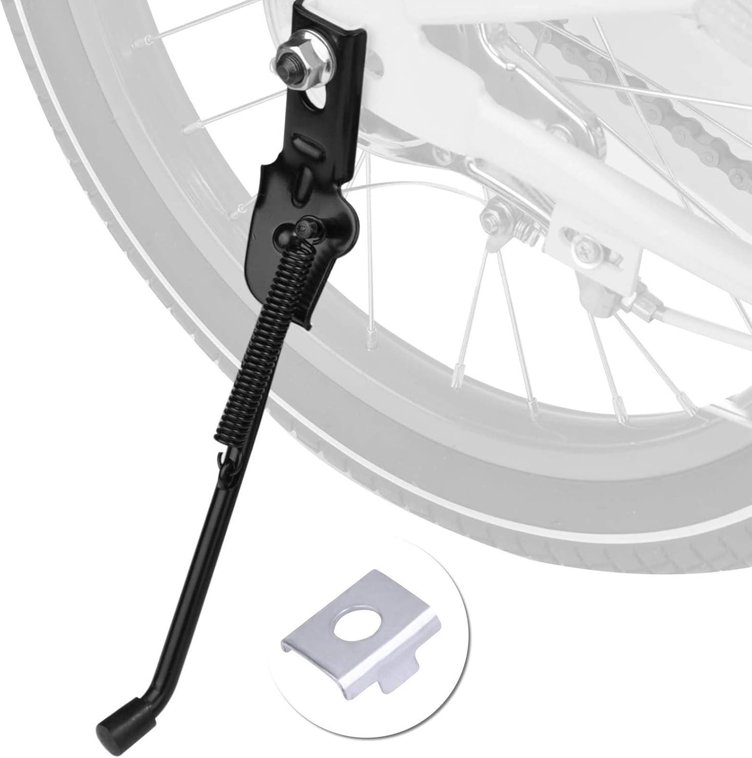 Bike Kickstand Kids Bike Universal Rear Side Bicycle Kick Stand Premium Steel W/