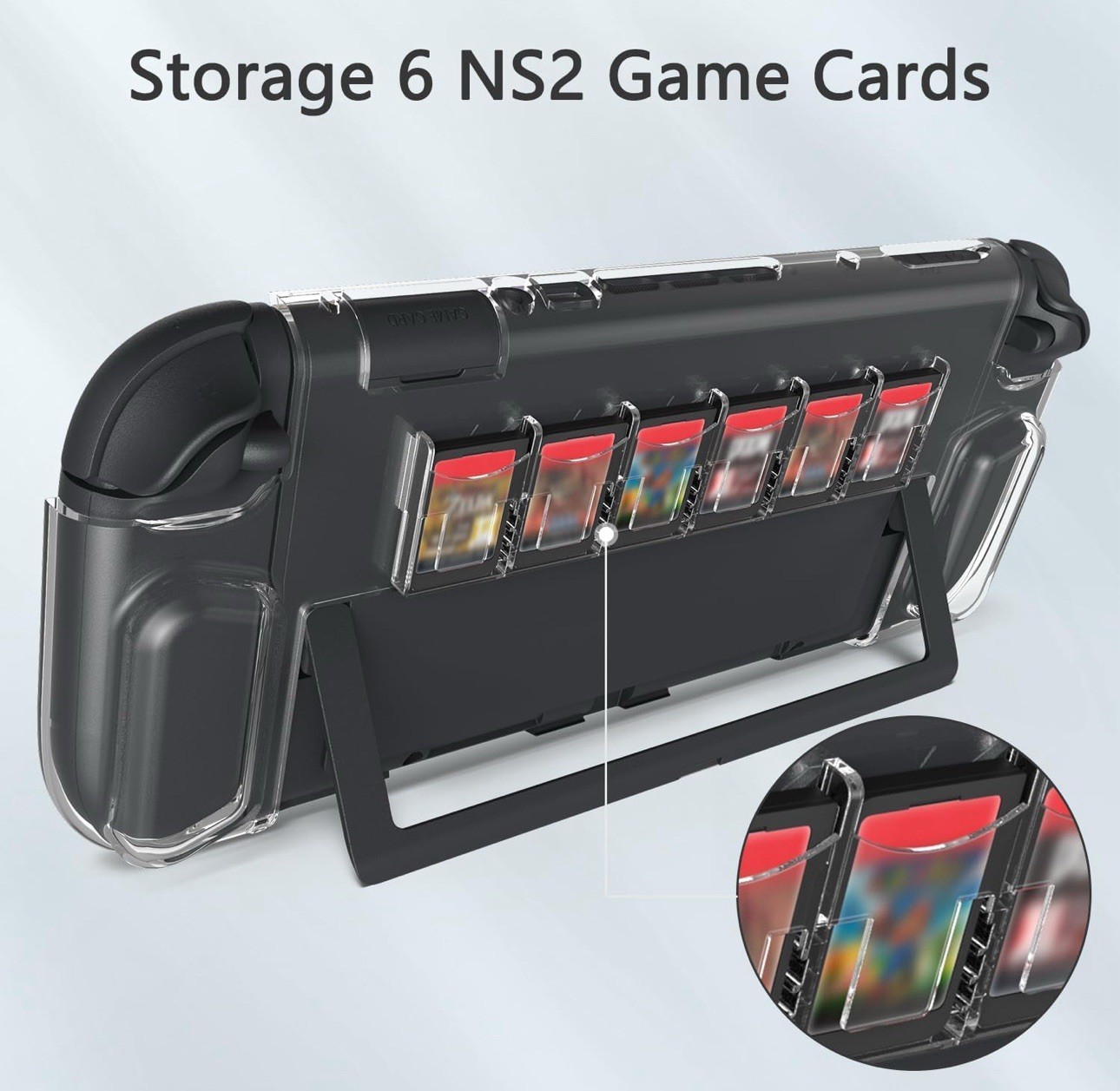 Dockable Protective Case for Nintendo Switch 2 2025 Clear Shockproof Grip Cover