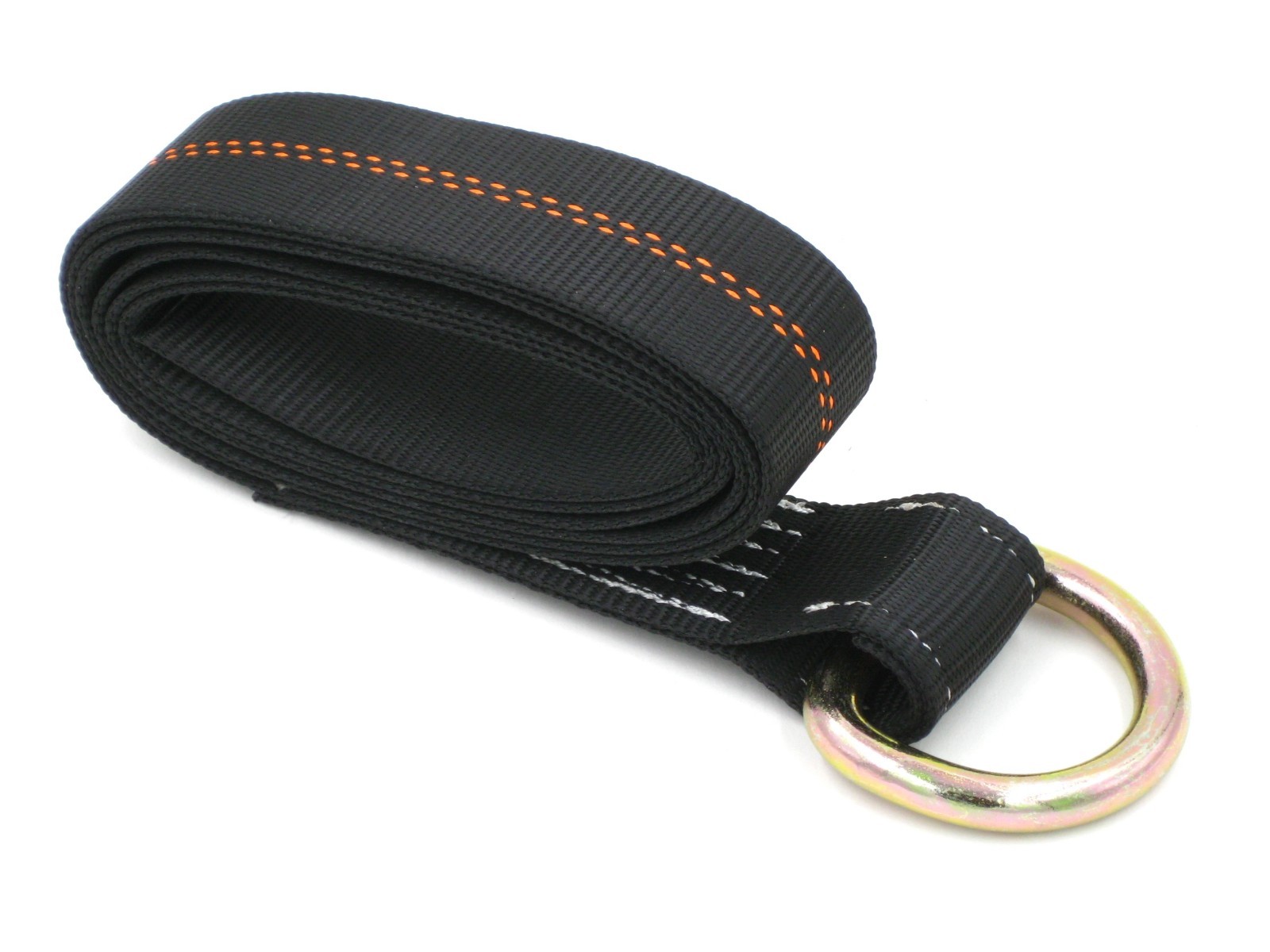 2 12' Lasso Straps Tire Wheel Tie Down Flatbed Tow Truck Car Trailer Strap BLACK