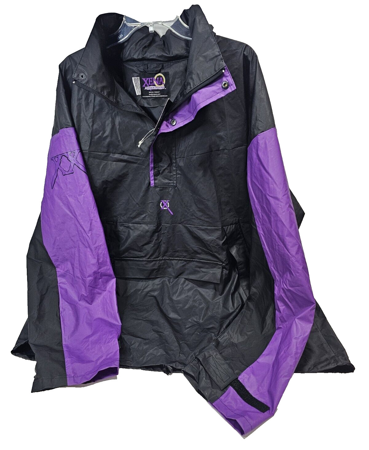 Vintage Official Xena Warrior Princess PVC Sport Parka/Rain Jacket NWT Size XXXL
