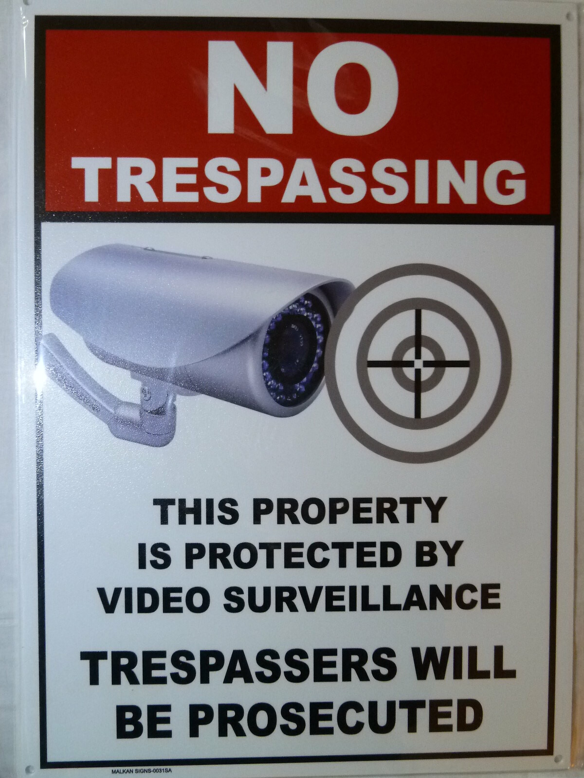 SECURITY CAMERA SIGN 10" x 14" NEW VIDEO SURVEILLANCE THEFT DETERRENT PROTECT
