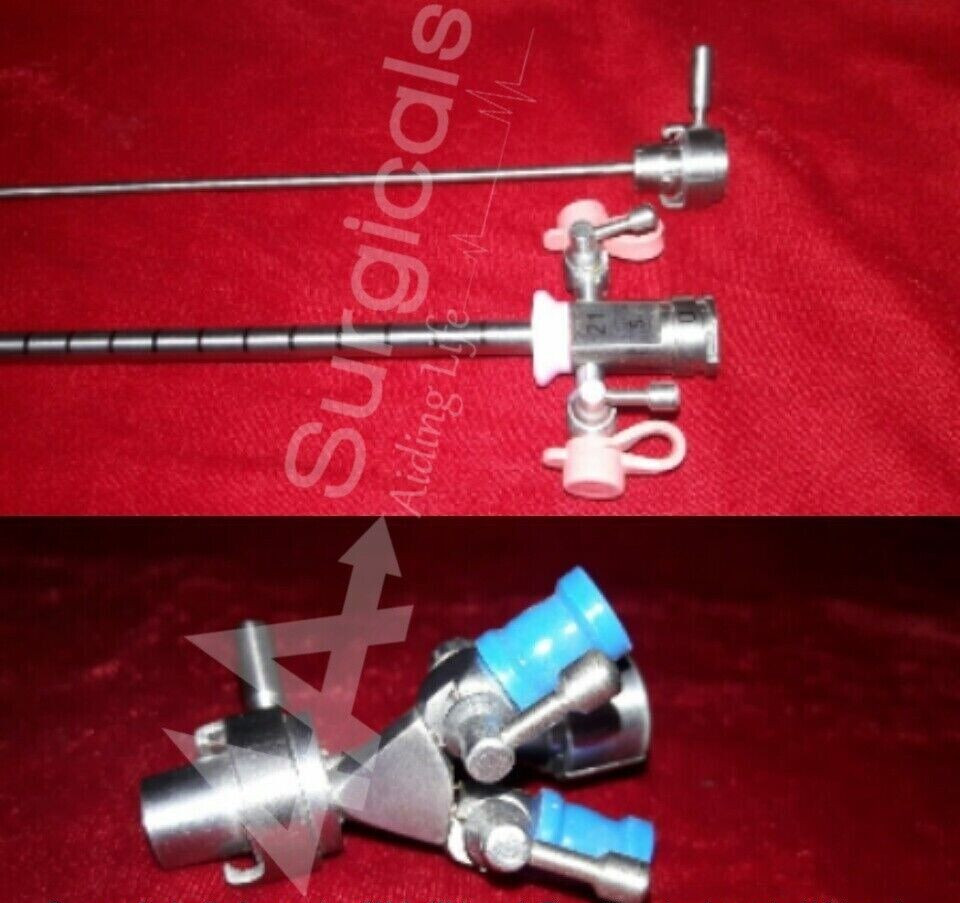 4A Cystoscopy Sheath 21fr + single channel bidge + biopsy + Stent removal forcep