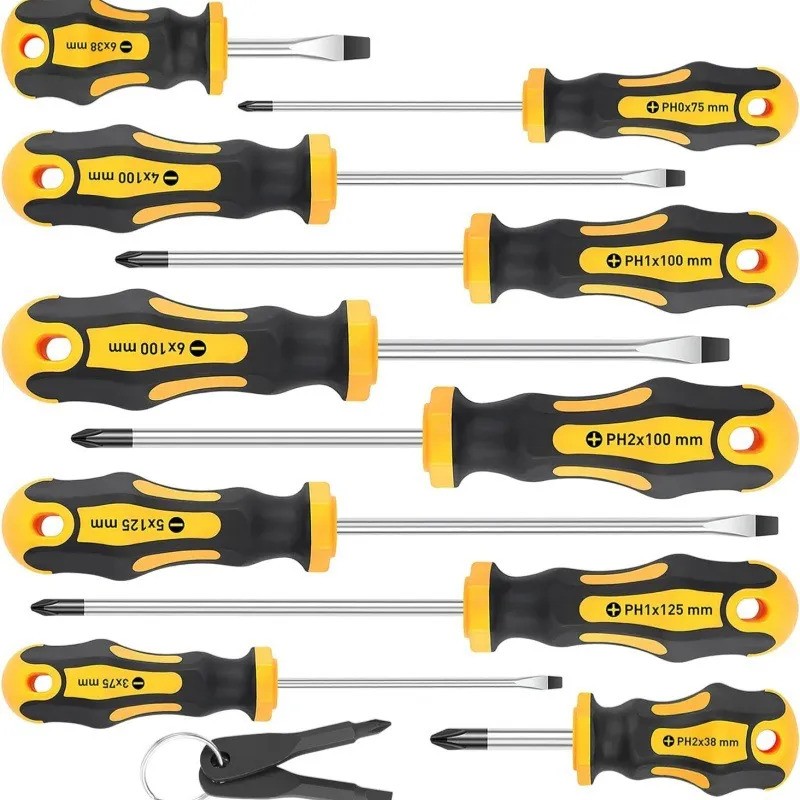 12pcs Magnetic Screwdriver Kit, Bucket Pack, Home Essential