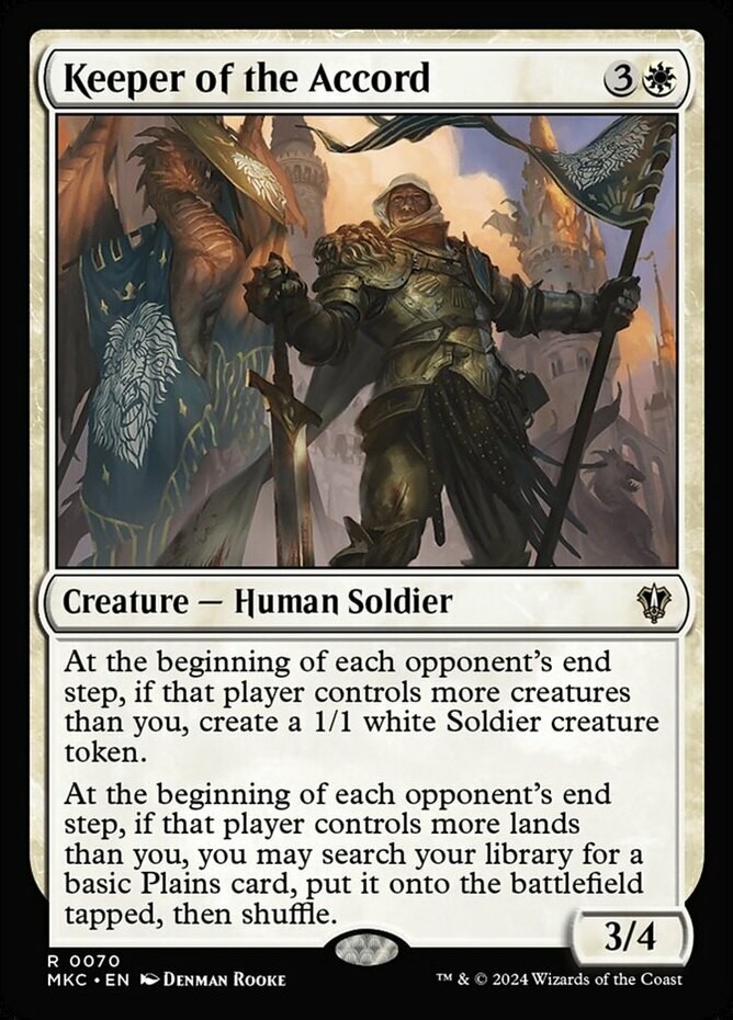 x1 Keeper of the Accord R MTG Commander: Murders at Karlov Manor M/NM, English