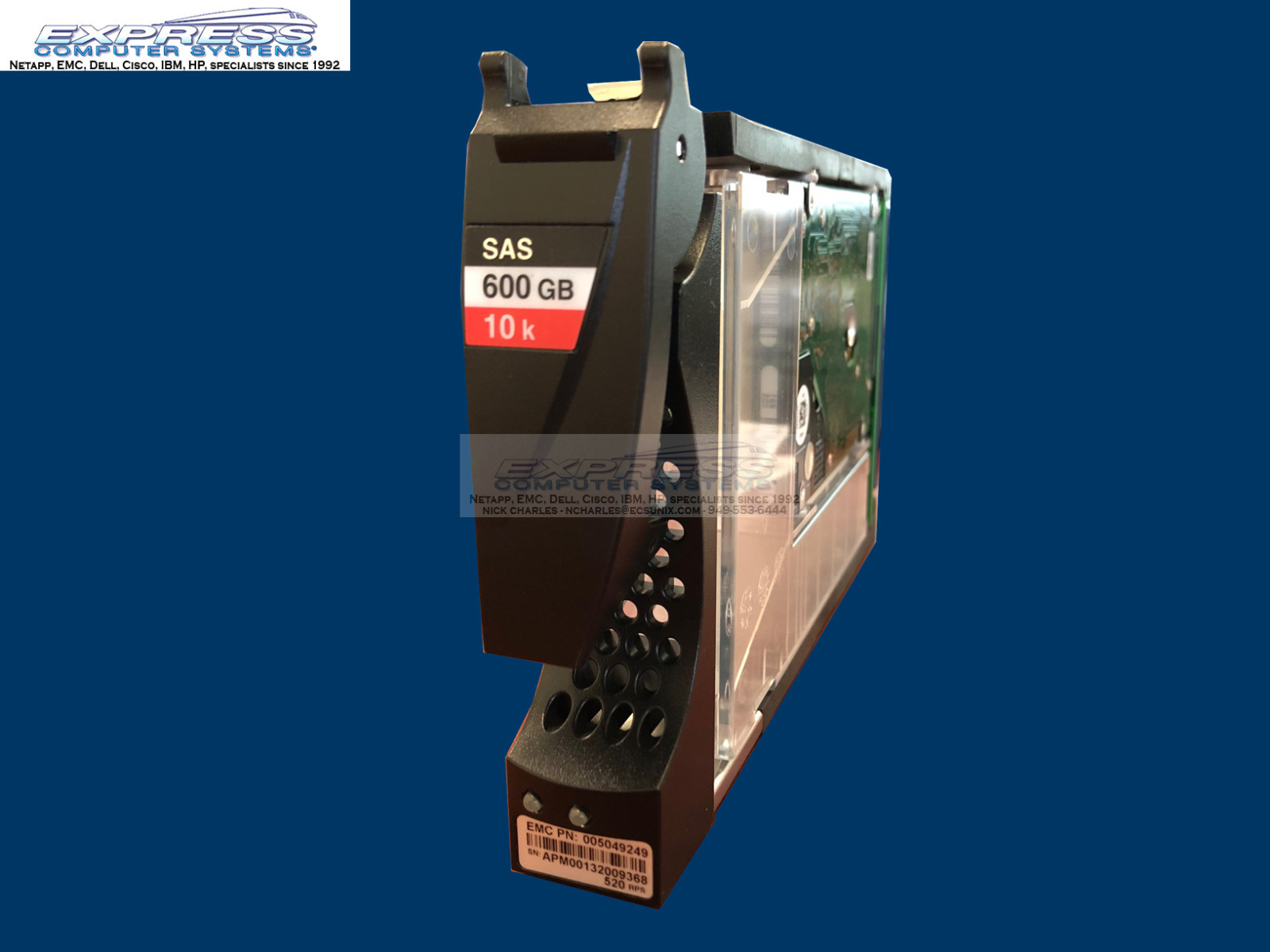 EMC V4-VS10-600 600GB 10K SAS VNX6GSDAE15 VNX5200 VNX5400 VNX5600 VNX7600