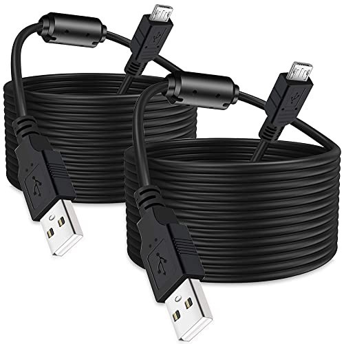 2 Pack 10FT PS4 DualShock 4 Controller Charger Charging Cable with Magnetic Ring
