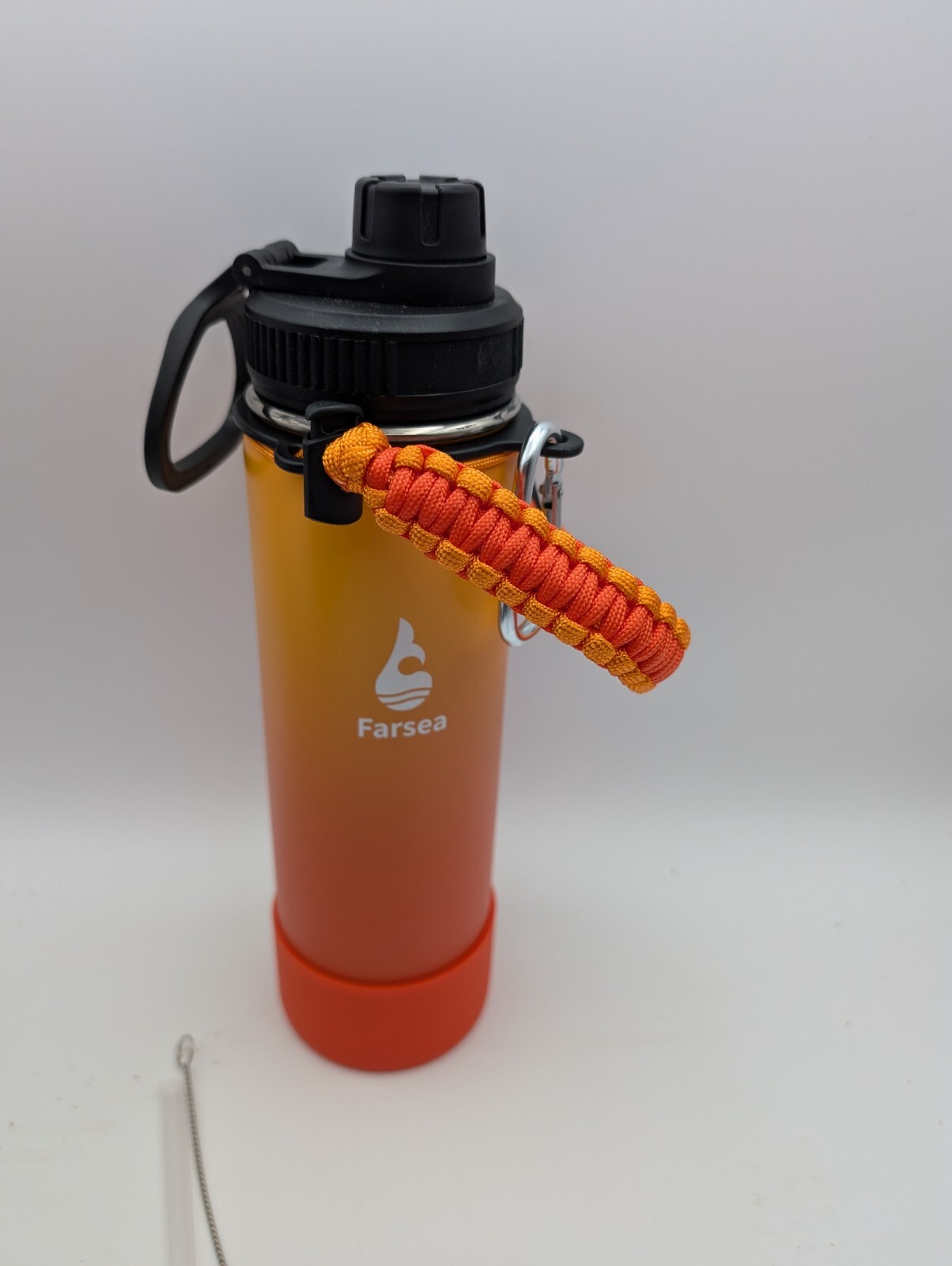 Farsea Insulated Water Bottle With Paracord Handle Protective Silicone Boot a...
