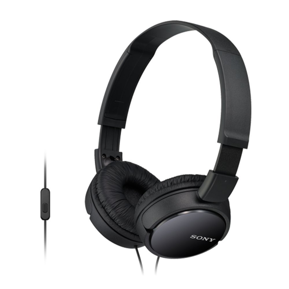 Sony MDRZX110AP ZX Series Extra Bass Smartphone Headset with Mic (Black)