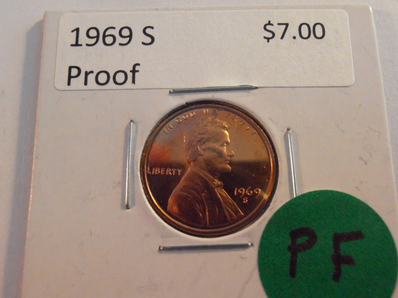 1969 S BU PROOF Lincoln Cent, FREE SHIPPING