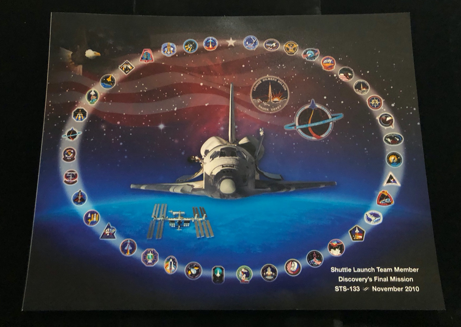 DISCOVERY STS-133 FINAL MISSION SHUTTLE LAUNCH TEAM MEMBER 11 X 14 POSTER