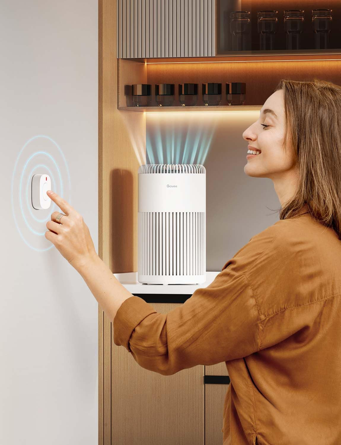 Wireless Mini Smart Button Sensor, Group Control Multiple Devices, Versatile Con