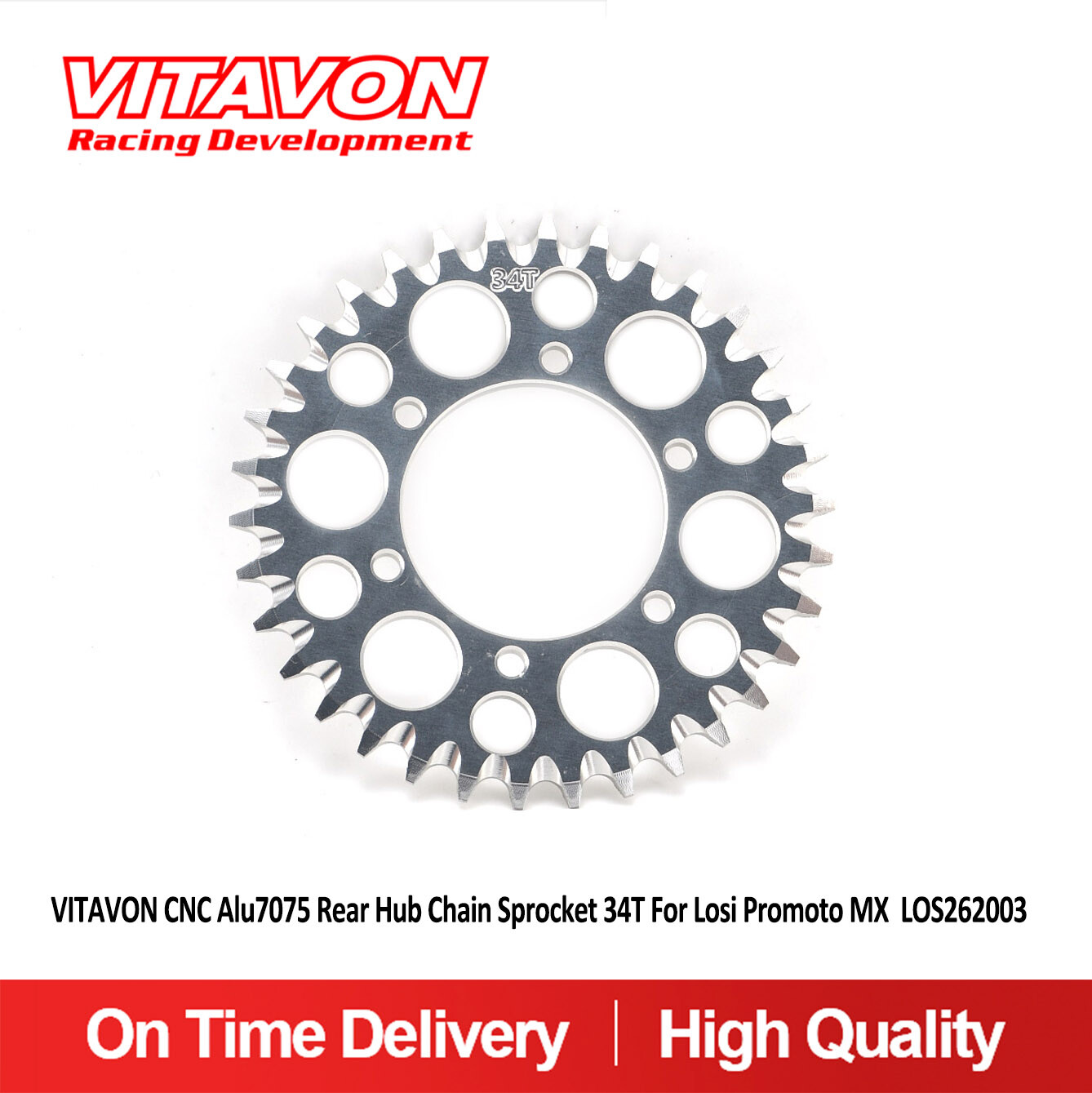 Vitavon Rear  Chain Sprocket 28T 30T 34T 35T 36T For Losi Promoto MX Bike1/4