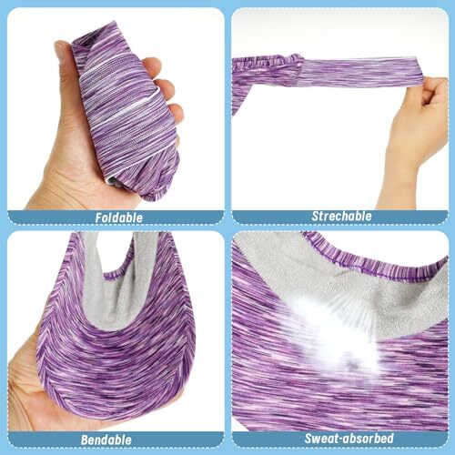 1 Piece of Sun Visor Hat Stretch Headband Visor Sport Wear Athletic Purple