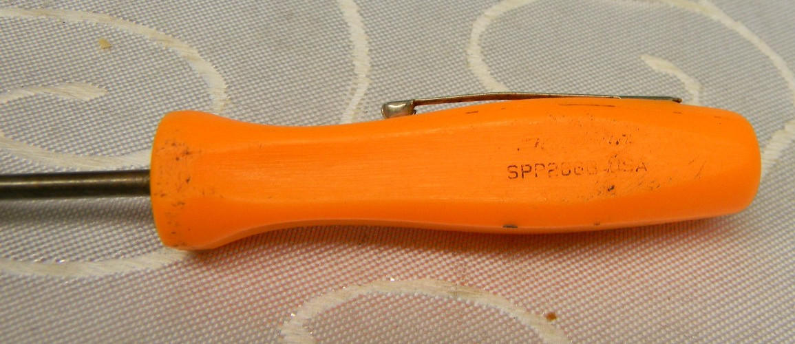 SNAP-ON ORANGE HARD HANDLE PHILLIPS #1 TIP POCKET SCREWDRIVER #SPP266B