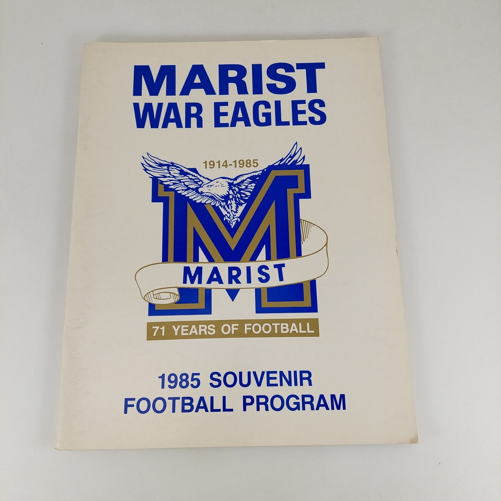 Marist War Eagles 1985 Souvenir Football Program 1914-1985 71 Years Of Football