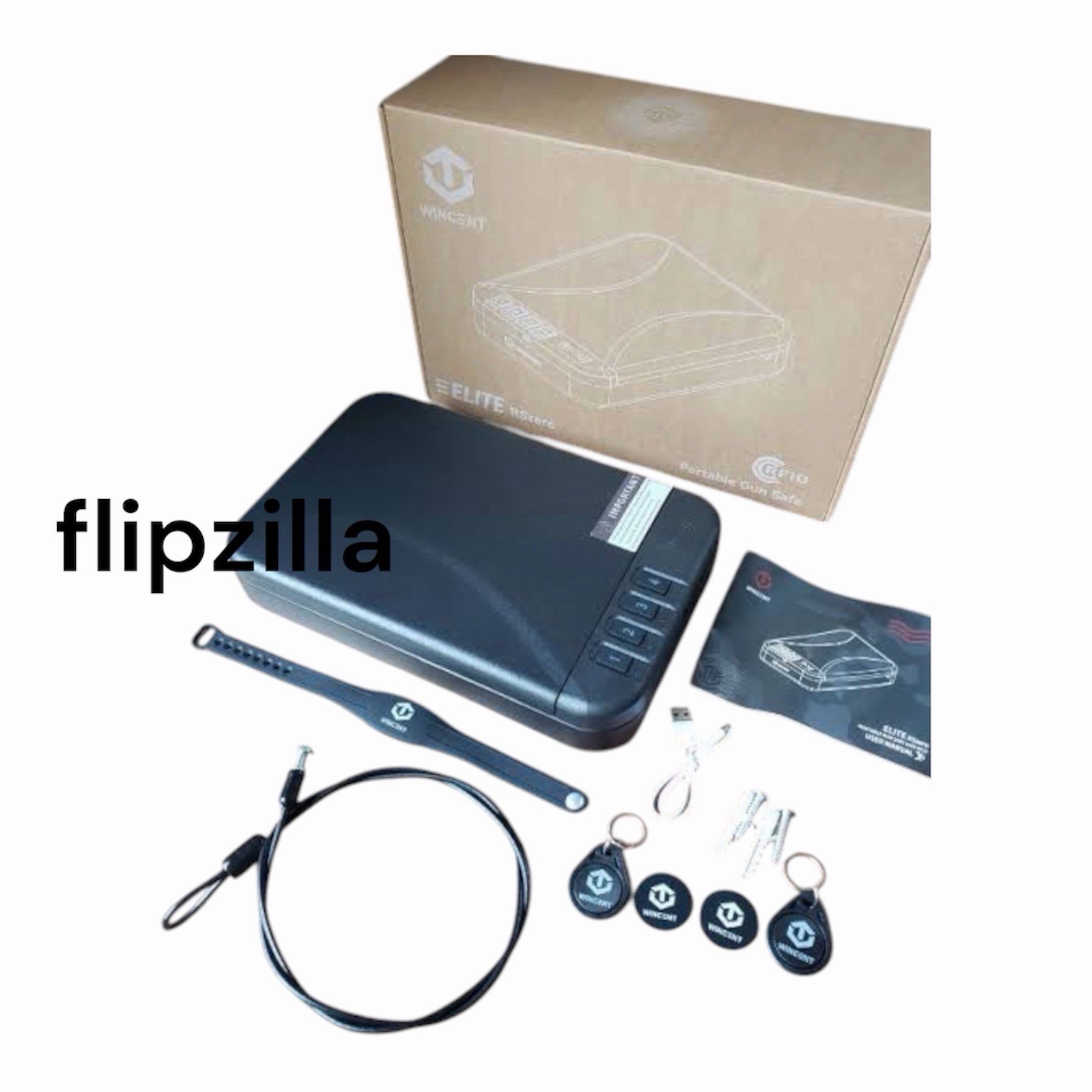 Elite RS2 RFID Portable Quick Access Key Fob, Bracelet Gun Safe, New Sealed