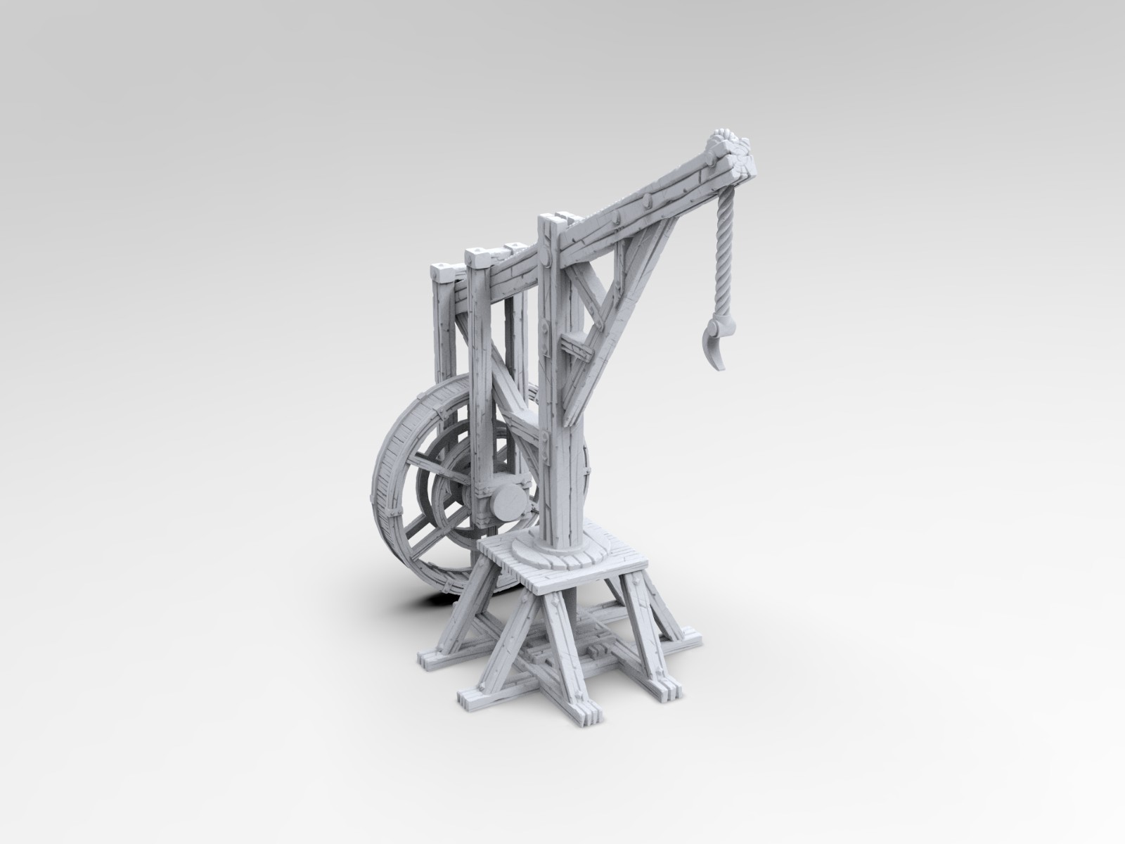 Ancrabourg Treadmill Cargo Crane 28mm Port City Terrain D&D Warhammer Mordheim