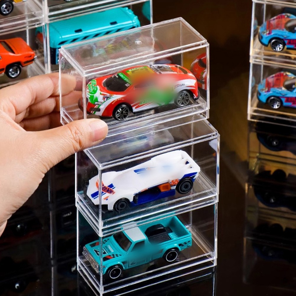 5PCS Toy Car Model Display Boxes 1/64 Scale, Model Car Display Case Protector