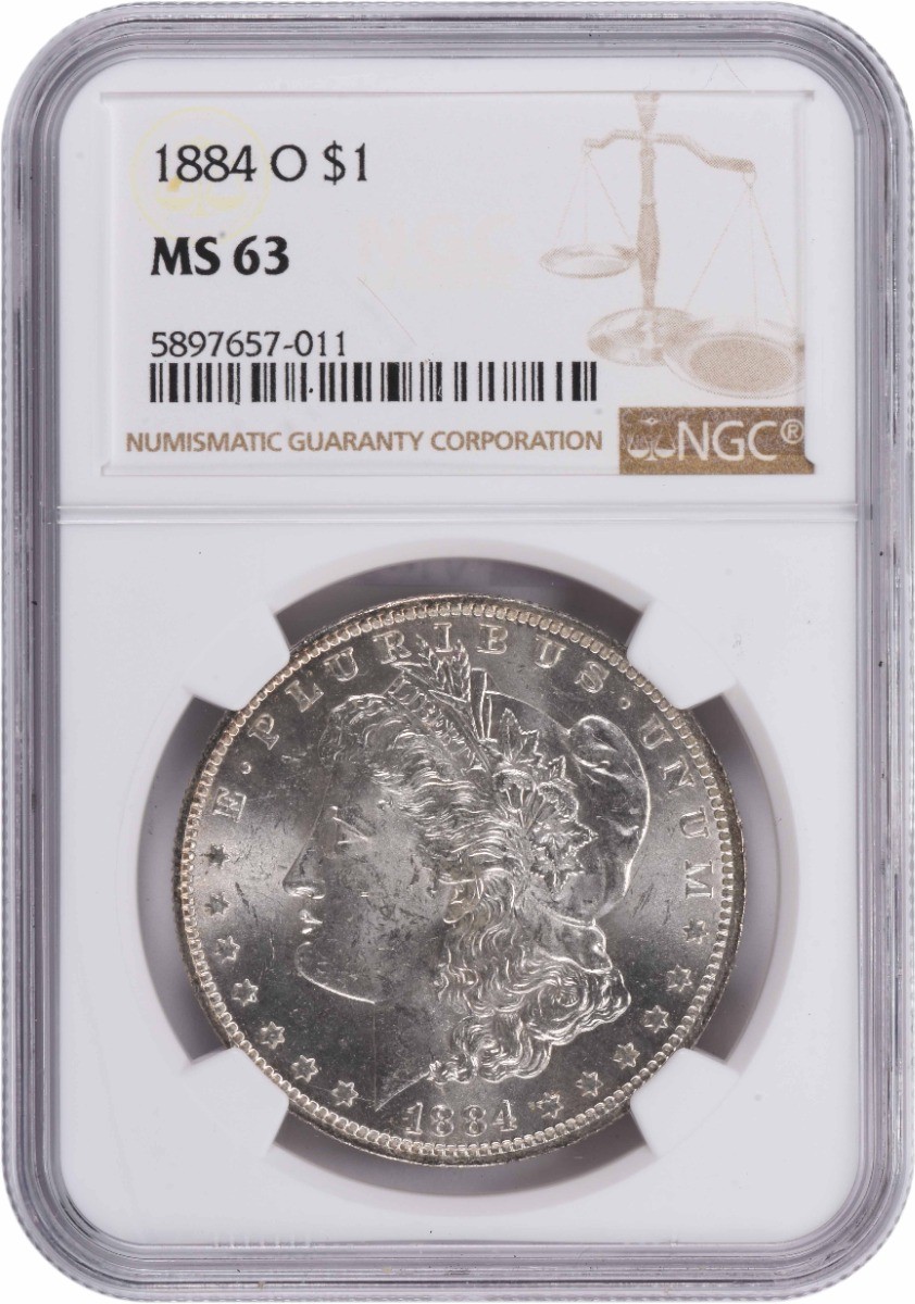 1884-O Morgan Silver Dollar MS63 NGC