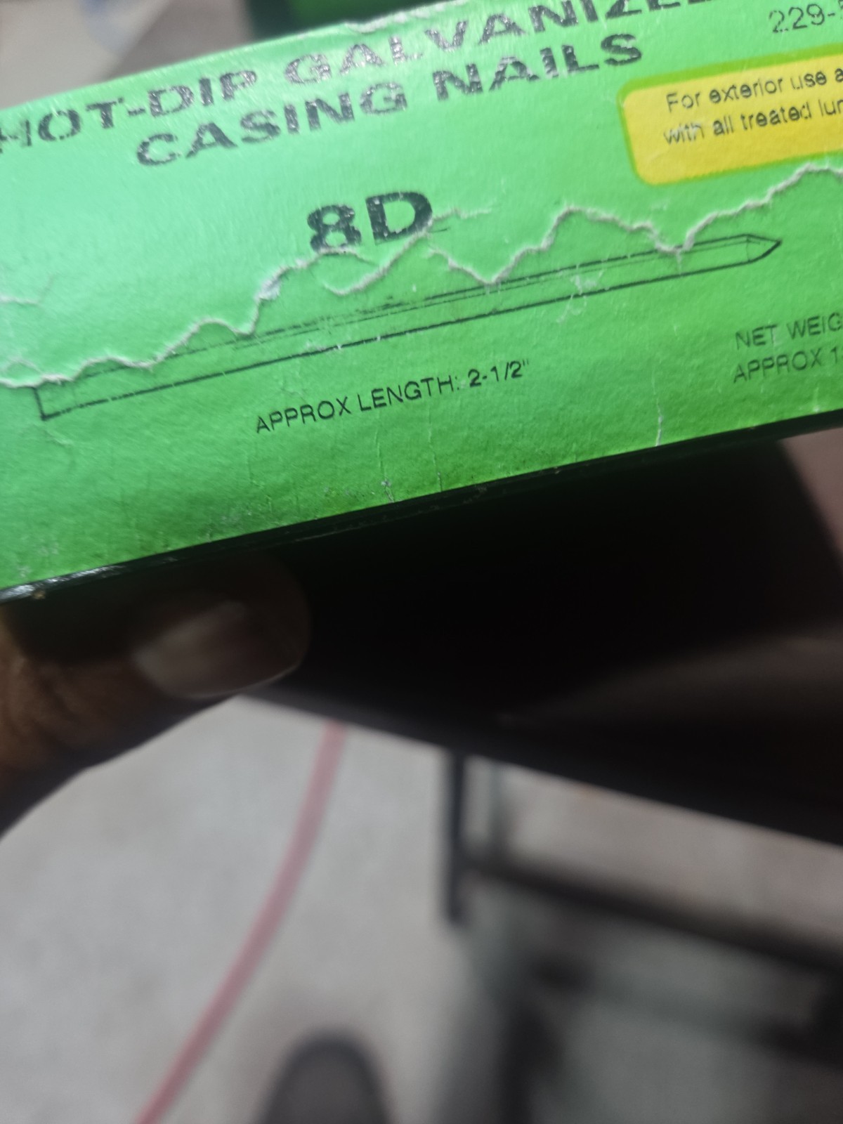 1 Lb. Grip Fast Hot-Dip Galvanized Nails 8D 2 1/2"