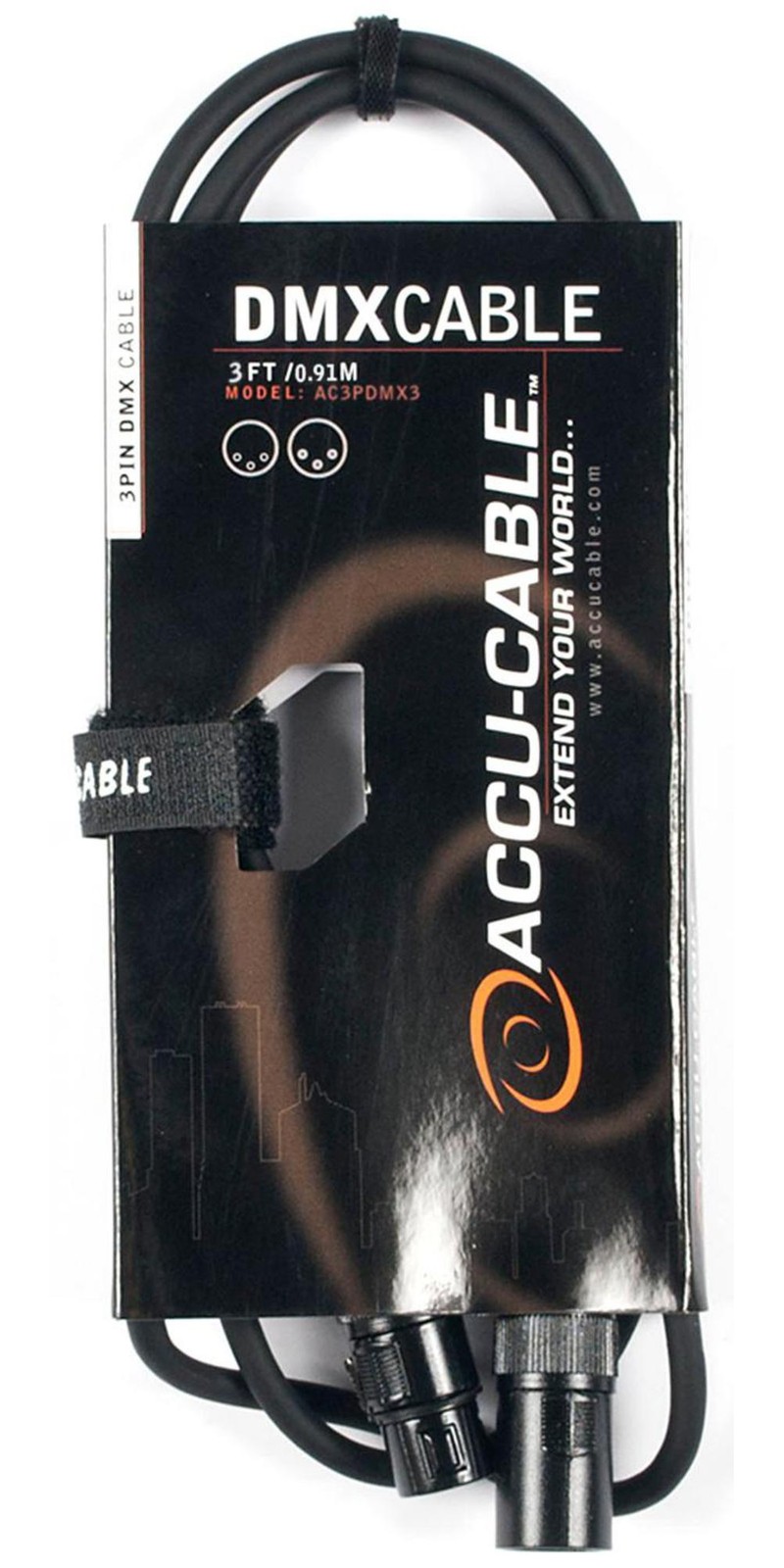 American DJ 3-Pin DMX Lighting Cable 3 ft.