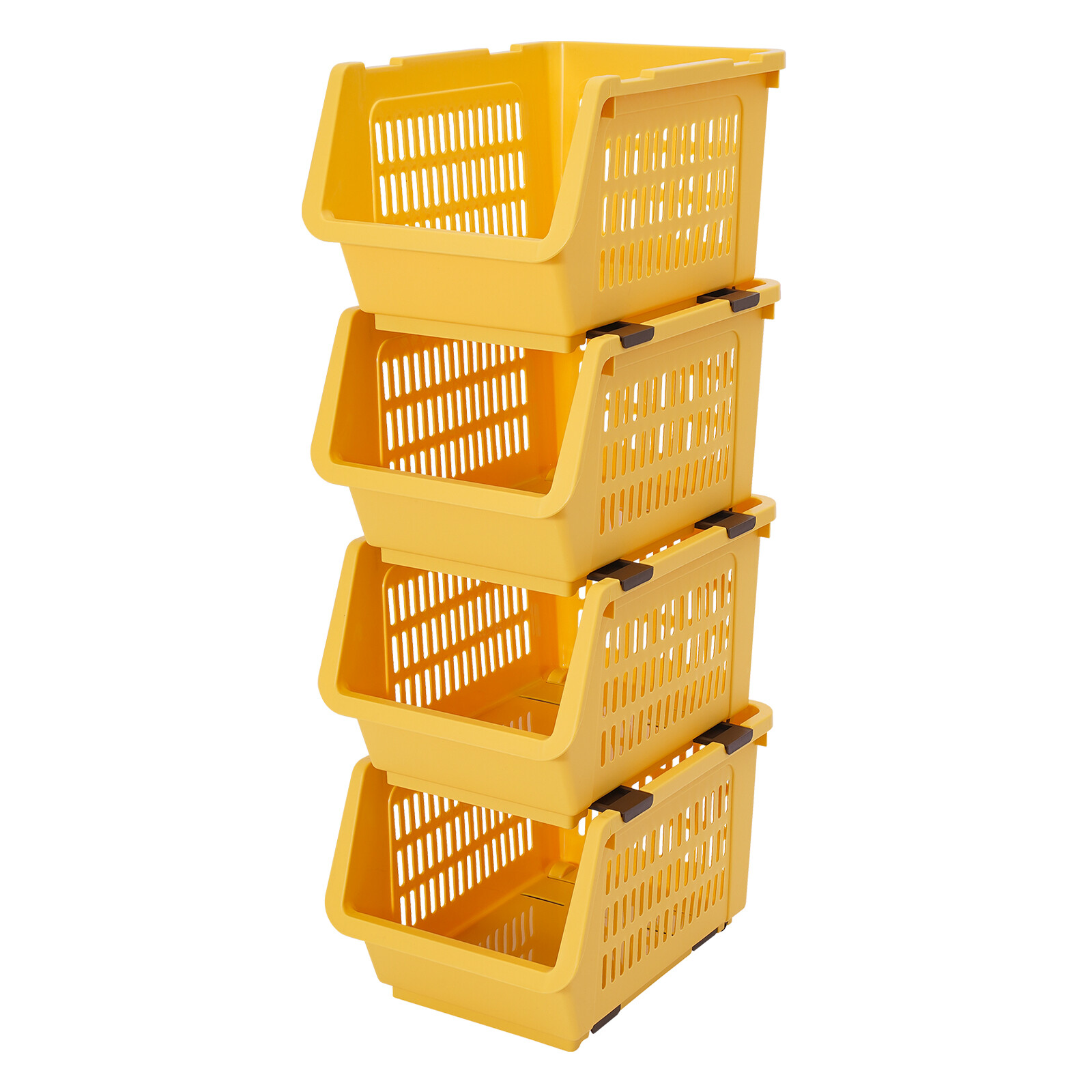 Stacking Storage Baskets Movable PP Storage Bins For Kitchen Bedroom Basket Kits
