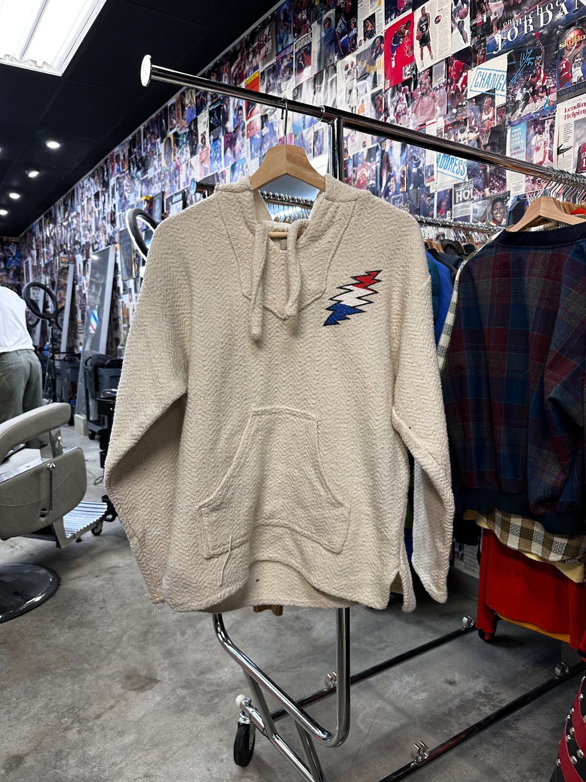 Grateful Dead Baja Hoodie Heavy Cotton Mexican Sweatshirt Poncho  XL