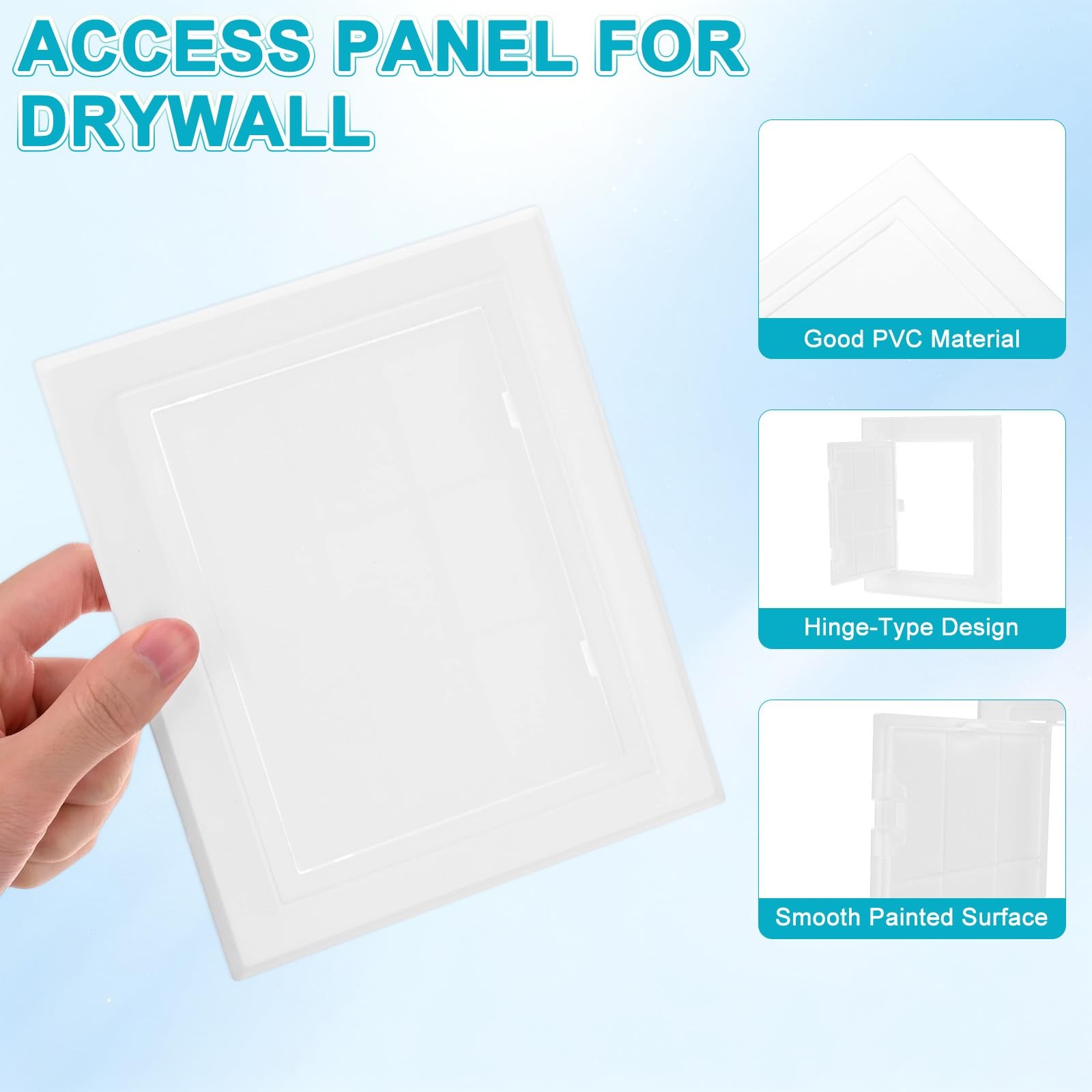 2-Pack Access Panel for Drywall, 4.5x6 Inch Plastic Wall Hole Cover Access Do...