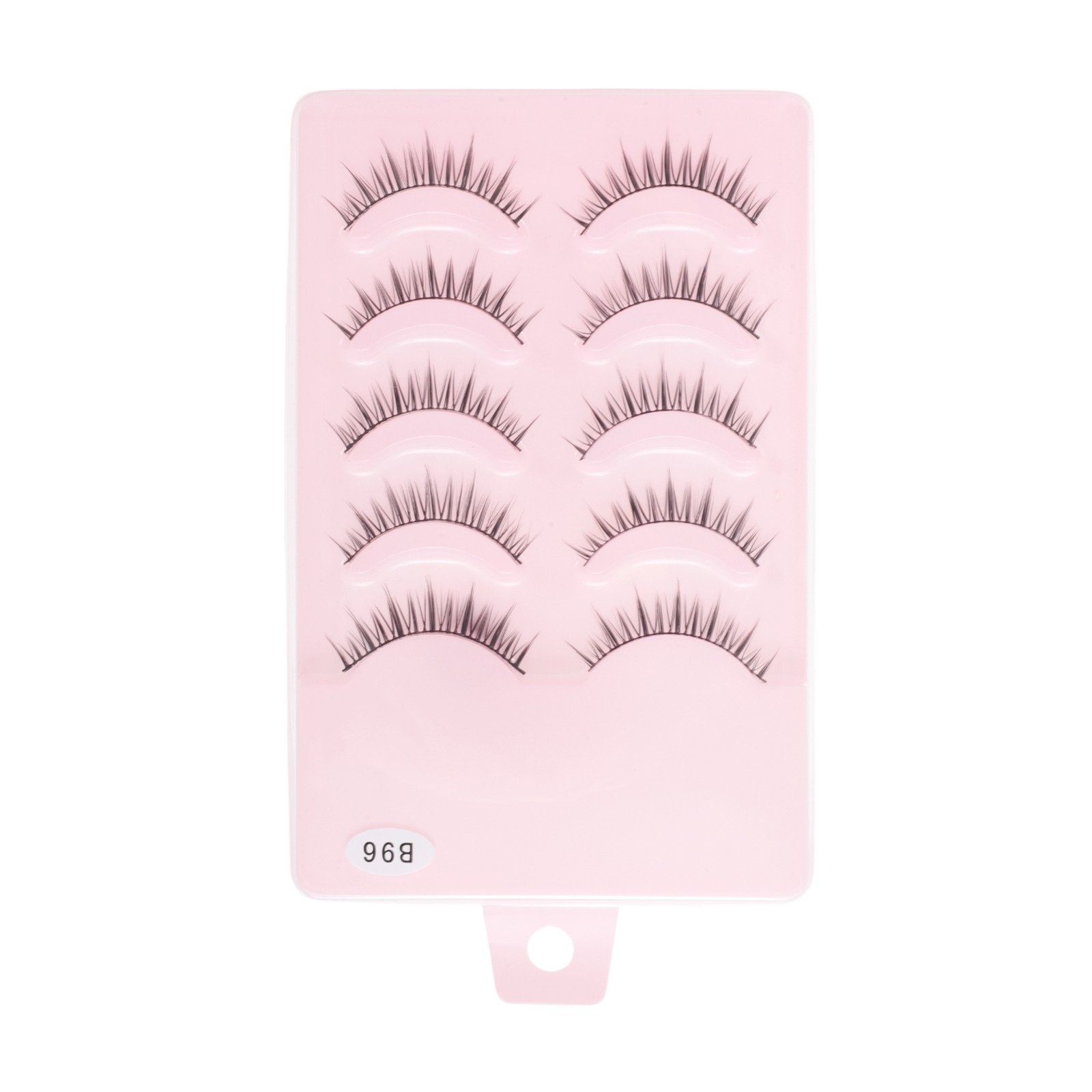 Natural False Eyelashes for Makeup Black B96 5 Pair